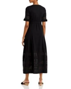 Edie Lace Short Sleeve Midi Shirt Dress - LoveShackFancy -LoveShackFancy Shop 11567307 fpx