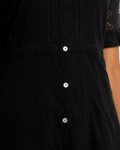 Edie Lace Short Sleeve Midi Shirt Dress - LoveShackFancy -LoveShackFancy Shop 11567308 fpx