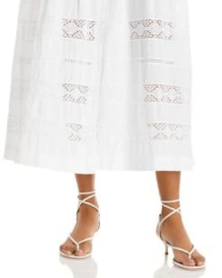 Edie Lace Short Sleeve Midi Shirt Dress - LoveShackFancy -LoveShackFancy Shop 11567320 fpx