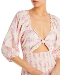 Kyndra Printed Cotton Cut Out Dress - LoveShackFancy -LoveShackFancy Shop 12659650 fpx