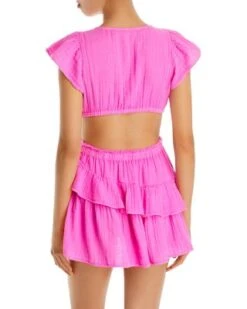 Audrina Cotton Cutout Mini Dress - LoveShackFancy -LoveShackFancy Shop 12821126 fpx