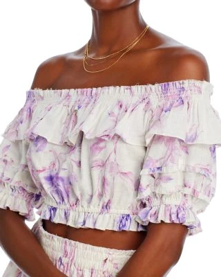 Audrille Off The Shoulder Crop Top - LoveShackFancy 5 Audrille Off The Shoulder Crop Top - LoveShackFancy - Image 3