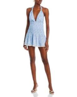 Luisetta Cotton Halter Dress - LoveShackFancy -LoveShackFancy Shop 12870679 fpx