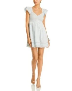 Athalia Smocked Clip Dot Mini Dress - LoveShackFancy -LoveShackFancy Shop 12888359 fpx