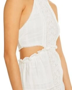 Kesia Cutout Halter Mini Dress - LoveShackFancy -LoveShackFancy Shop 12888370 fpx