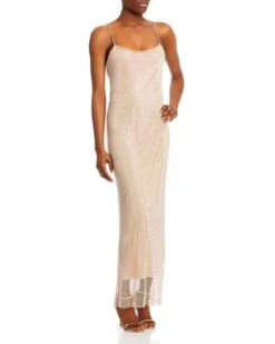 Calvert Embellished Mesh Maxi Dress - LoveShackFancy