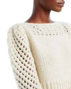 Larson Cropped Pullover Sweater - LoveShackFancy -LoveShackFancy Shop 12945366 fpx
