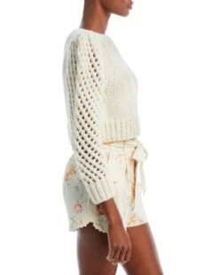 Larson Cropped Pullover Sweater - LoveShackFancy -LoveShackFancy Shop 12945368 fpx