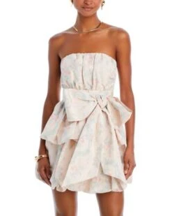 Gallant Strapless Mini Dress - LoveShackFancy