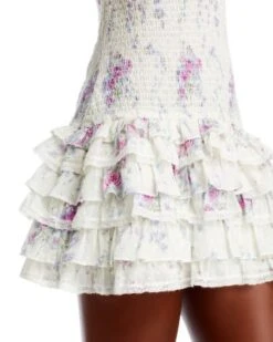Radia Cotton Floral Ruffle Skirt Mini Dress - LoveShackFancy -LoveShackFancy Shop 13007916 fpx
