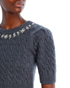 Chapelle Cropped Sweater - LoveShackFancy -LoveShackFancy Shop 13041976 fpx