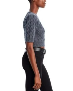 Chapelle Cropped Sweater - LoveShackFancy -LoveShackFancy Shop 13041980 fpx