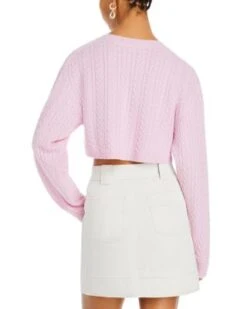 Calloway Wool & Cashmere Cable Cropped Sweater - LoveShackFancy -LoveShackFancy Shop 13079391 fpx