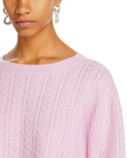 Calloway Wool & Cashmere Cable Cropped Sweater - LoveShackFancy -LoveShackFancy Shop 13079392 fpx