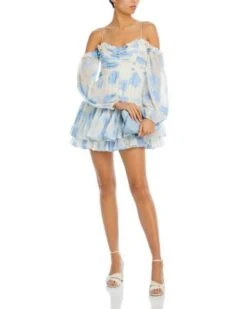 Zennia Floral Off The Shoulder Dress - LoveShackFancy -LoveShackFancy Shop 13251730 fpx