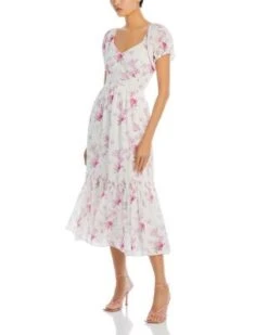 Angie Cotton Floral Midi Dress - LoveShackFancy