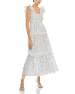 Chessie Scoop Neck Dress - LoveShackFancy