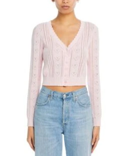 Petra Pointelle Cropped Cardigan - LoveShackFancy -LoveShackFancy Shop 13251952 fpx