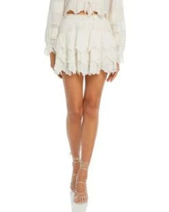 Donahue Mini Skirt - LoveShackFancy
