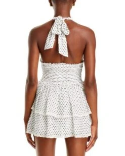 Deanna Smocked Halter Mini Dress - LoveShackFancy -LoveShackFancy Shop 13260519 fpx