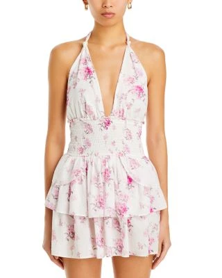 Deanna Floral Print Cotton Halter Dress - LoveShackFancy 9 Deanna Floral Print Cotton Halter Dress - LoveShackFancy - Image 7