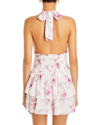 Deanna Floral Print Cotton Halter Dress - LoveShackFancy 5 Deanna Floral Print Cotton Halter Dress - LoveShackFancy - Image 3