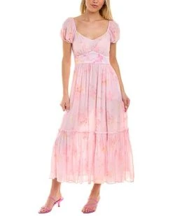 LoveShackFancy Angie Silk Maxi Dress Women