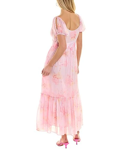 LoveShackFancy Angie Silk Maxi Dress Women 4 LoveShackFancy Angie Silk Maxi Dress Women - Image 2