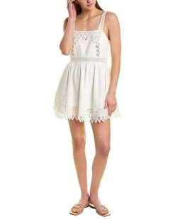 LoveShackFancy Tariah Pinafore Mini Dress Women