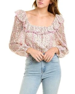 LoveShackFancy Dorabella Crop Top Women