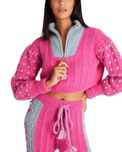 LoveShackFancy Bon Voyage Jonae Cropped Alpaca & Wool-Blend Sweater Women