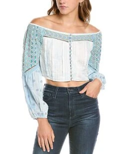 LoveShackFancy Perris Crop Top Women