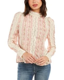 LoveShackFancy Jacque Silk Top Women
