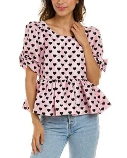 LoveShackFancy Nobility Taffeta Keily Top Women