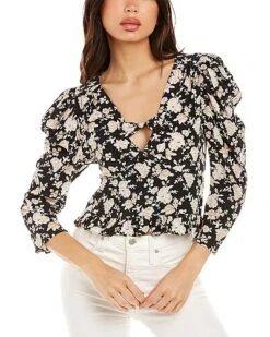 LoveShackFancy Louis Silk Blouse Women