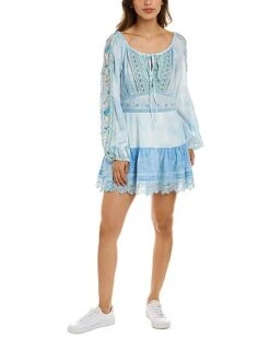 LoveShackFancy Valensole Embroidered Chelie Mini Dress Women