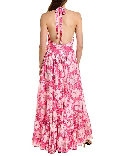 LoveShackFancy Marinette Silk-Blend Maxi Dress Women 4 LoveShackFancy Marinette Silk-Blend Maxi Dress Women - Image 2