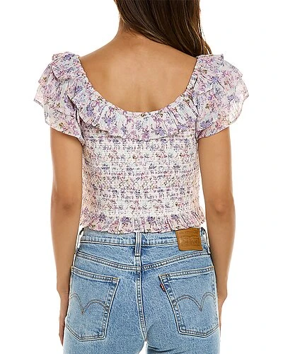 LoveShackFancy Prado Beach Gauze Saba Crop Top Women 4 LoveShackFancy Prado Beach Gauze Saba Crop Top Women - Image 2