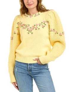 LoveShackFancy Kenzly Wool-Blend Sweater Women