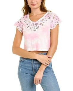 LoveShackFancy Rubin Cropped T-Shirt Women