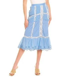 LoveShackFancy Caius Midi Skirt Women