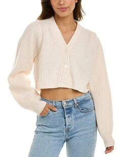 LoveShackFancy Songbird Avignon Cropped Wool & Cashmere-Blend Cardigan Women