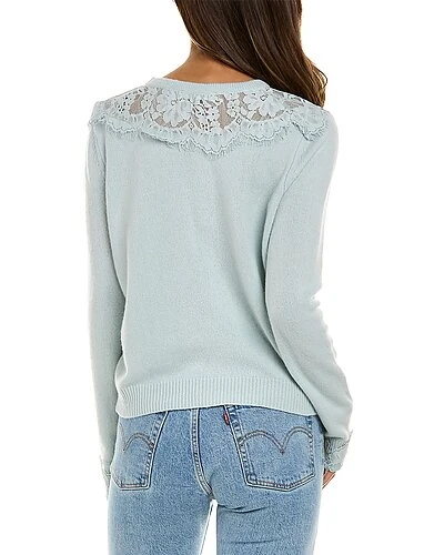 LoveShackFancy Lace Lover Brandie Wool-Blend Cardigan Women 4 LoveShackFancy Lace Lover Brandie Wool-Blend Cardigan Women - Image 2