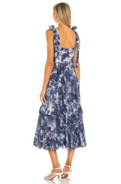 LoveShackFancy Antonella Dress Midnight Hand Dye 8 LoveShackFancy Antonella Dress Midnight Hand Dye -LoveShackFancy Shop LESH WD383 V3