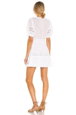 LoveShackFancy Britta Dress Antique White -LoveShackFancy Shop LESH WD399 V3