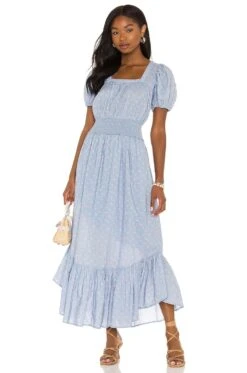 LoveShackFancy X REVOLVE Begonia Dress Blue Baby Pomme