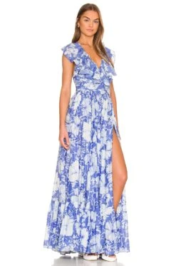 LoveShackFancy MAXIVESTIDO MARINETTE Salty Sea -LoveShackFancy Shop LESH WD589 V2