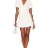 LoveShackFancy Jonnie Mini Dress Antique White