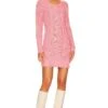 LoveShackFancy Simmonette Mini Dress Powder Blush -LoveShackFancy Shop LESH WD633 V1