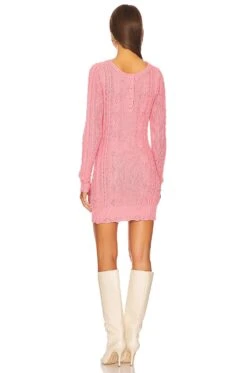 LoveShackFancy Simmonette Mini Dress Powder Blush -LoveShackFancy Shop LESH WD633 V3